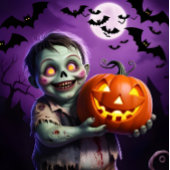 Little Green Monster & Pumpkin Vriend Uitnodiging Briefkaart