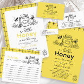 Little Honey Hand-drawn Bee Baby Shower Kaart