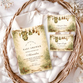 Little Hunter Woodland Baby Shower Kaart