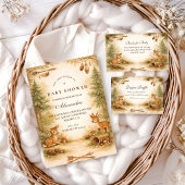 Little Hunter Woodland Deer Baby Shower Kaart