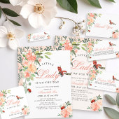 Little Lady Ladybug Rozen Meisje Baby shower Bedankjes Labels