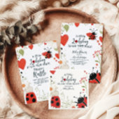 Little Ladybug Spring Baby shower Diapper Raffle Informatiekaartje