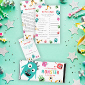 Kleine Monster Baby shower Luier Raffle Kaart