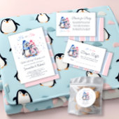 Baby Penguin Gender Reveal Dank u voor Sticker