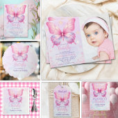 Cute Butterfly Birthday Girl Party Servet