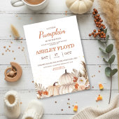 Little Pumpkin Baby Shower Diaper Raffle Ticket Informatiekaartje