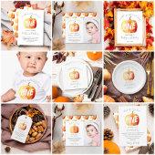 Little Pumpkin 1st Birthday Ronde Sticker