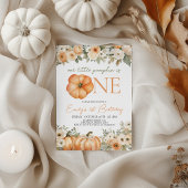 Uitnodiging voor 1e verjaardag Little Pumpkin