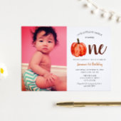 Cute Little Pumpkin First Birthday Invitation Magneet