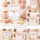 Little Pumpkin Girl Kleding Herfst Baby shower Ronde Sticker