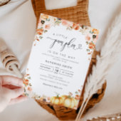 Herfst uit liefde gouden blozen baby shower kaart