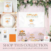 Little Pumpkin Baby shower Modern Simple Herfst Handwaaier