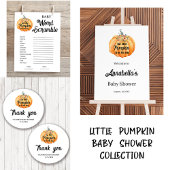 Diaper Raffle Little Pumpkin Baby Shower Card Informatiekaartje