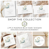 Een beetje pompoen op de weg blauw Baby shower Servet