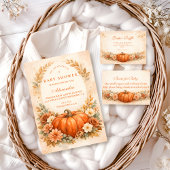 Little Pumpkin Fall Baby Shower Kaart