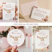 Little Pumpkin Herfst Roze Meisje Baby shower Favo Ronde Sticker