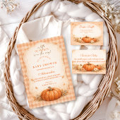 Little Pumpkin Gingham Fall Diapper Raffle Informatiekaartje