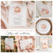 Pompoen Roze Bow Luier Raffle Tafel Teken Poster