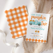 Sinaasappel & turquoise pompoen oogst vrachtwagen  kaart