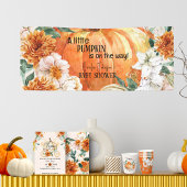 Rustieke Pompoen Herfst bloemenherfst Baby shower Papieren Bordje