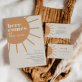 Hier komt de zon | Uitnodiging tot Baby shower van