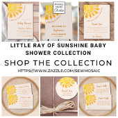 Sunshine Baby shower Return Address Etiket