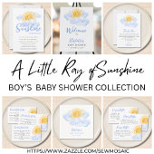 A Little Ray Of Sunshine Baby Shower Ronde Sticker
