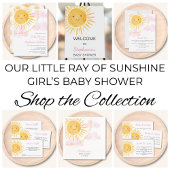 Baby shower van Sunshine Clouds Girl Kaart