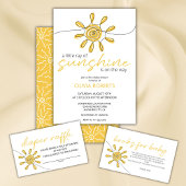 Little Ray of Sunshine Line Art Sun Baby shower Kaart
