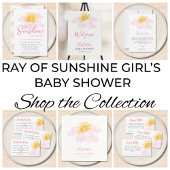 A Little Ray Of Sunshine Baby Shower Ronde Sticker