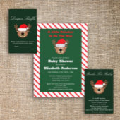 Raffle-Kaart voor rendierKerstmis, Baby shower voo Informatiekaartje