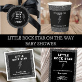 Meisjes Rock Black Rock En Roll Meisje Baby shower Kaart