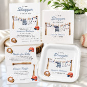 Classic Baseball Gear Watercolor Design Wrap Cadeaupapier