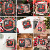 Kleine Snowflake die 2 draait! Eerste Kerstdag Papieren Bordje