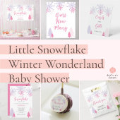 Kleine sneeuwvlok op weg Baby shower Winter Papieren Bordje