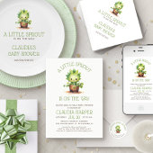 Little Sprout Baby shower Ronde Sticker