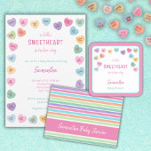 Hart snoep baby shower ronde button 3,2 cm