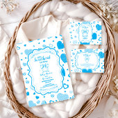 Kleine liefje blauwe Valentijn Baby shower Kaart