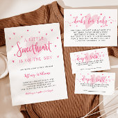 Valentijn Baby shower Diaper Raffle Ticket Informatiekaartje