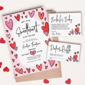 Onze kleine lieve Valentijn harten Baby shower Servet