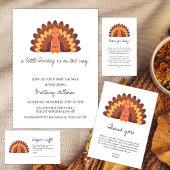 Kleine Turkije Herfst Baby shower dank u kaart