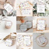 Wildbloemen Baby shower Diaper Raffle Informatiekaartje