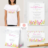 Cadeauregister QR-code Wilde bloem-Baby shower Informatiekaartje