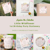 Kleine Wildflower Draaien Een  1e Verjaardag Bedankzakje