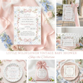Wildflower Baby Shower Return Address Etiket