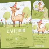 Het verjaardagsfeest van het Llama Outdoor kind Servet