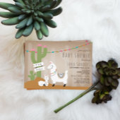 Baby Llama Desert Cactus-Baby shower Papieren Bordje