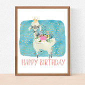 Llama Love Bedankt dat je Schattige meisjes laat v Vierkante Sticker