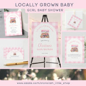 Lokaal Grown Girl Baby shower Luier Raffle Informatiekaartje