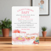 Lokaal geteelde Baby Girl Shower Farmers Market Bedankjes Labels